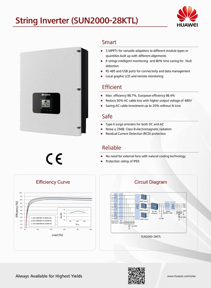 Huawei Intellectual PV Series Inverter SUN2000-28KTL